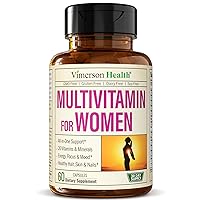 Multivitamin & Multimineral Supplement for Energy, Mood, Focus and Overall Health. Contains Vitamins A, C, D, E & B12, Zinc, Calcium, Magnesium & More (Women's caps)