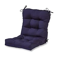 Greendale Home Fashions Outdoor Seat/Back Chair Cushion, 1 Count (Pack of 1), Midnight
