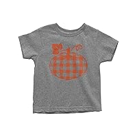 Threadrock Kids Plaid Pumpkin Toddler T-Shirt