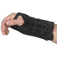 Lace-Up Left Hand Wrist Support, Black, Small