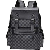Fashion PU Leather Laptop Backpack college Schoolbag Business Leisure Travel Daypack Multi functional Shoulders Bag (Backpack2,ONE SIZE)