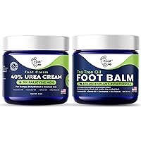 Tea Tree Oil Foot Balm/Moisturizer For Dry Cracked Feet - Instantly Hydrates & Soothes Irritated Skin & Athletes Foot & Tea Tree Oil Foot Cream Heel & Callus Removal, Toenail Treatment