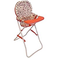 Baby Doll High Chair, Toy High Chair for Baby Doll, Baby Toy Highchair Doll Chair, Baby Doll Accessories, Baby Doll Furniture, 18 Inch Doll Furniture for Baby Doll Toys, 18 Inch Doll Accessories