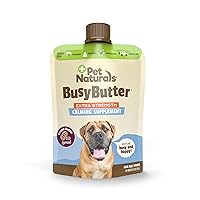 Pet Naturals BusyButter Extra Strength Calming Peanut Butter with Melatonin for Dogs - Great for Treats, Lick Mats, Training, Calming, and Enrichment Toys