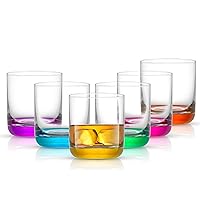 MITBAK 13- OZ Colored Highball Glasses (Set of 6), Lead Free Drinking Glasses  Tumblers for Mixed Drinks, Water, Juice beer, cocktail, Glassware Set,  Excellent Gift