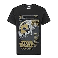 STAR WARS Rogue One Metallic Death Star Black Boy's T-Shirt