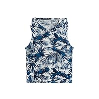 Milumia Boy's Casual Solid Sleeveless Hooded School Workout Basic Comfy Tank Top