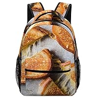 Grilled Toast Sandwich Unisex Laptop Backpack Lightweight Shoulder Bag Travel Daypack
