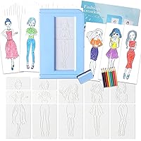 Creativity for Kids, Fashion Design Kit, Fashion Design Studio Rubbing Plates, Creativity for Kids Designed by You Fashion, DIY Craft Creative Kit, Drawing Double-Sided Rubbing Plates