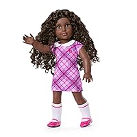 American Girl Truly Me 18-inch Doll #127 w/Hazel Eyes, Curly Dk-Brown Hair, Very Deep Skin & Neutral Undertones, for Ages 6+