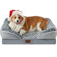 WNPETHOME Dog Beds for Medium Dogs, Washable Dog Bed, Bolster Dog Sofa Bed with Waterproof Lining & Non-Skid Bottom, Orthopedic Egg Foam Dog Couch for Pet Sleeping, Pet Bed for MediumDogs