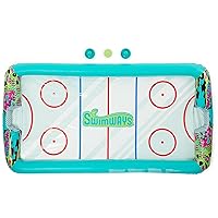 SwimWays Hydro Hockey Inflatable Water Floating Table Hockey Set, Pool Toy for Kids Ages 5+