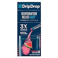 DripDrop Hydration - Electrolyte Powder Packets - Watermelon - 8 Count