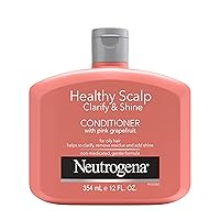 Exfoliating Healthy Scalp Clarify & Shine Conditioner for Oily Hair and Scalp, Anti-Residue Conditioner with Pink Grapefruit, Paraben & Phthalate-Free, Color-Safe, 12oz