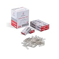 Jumbo Paper Clips Nonskid, 1000 Large Paper Clips (10 Boxes of 100 Each), Bulk Paperclips for Office School & Personal Use, Daily DIY, 2