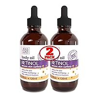 Body Oil for Dry Skin - Retinol & Vitamin E, A Moisturizing Oil - Anti-Aging and Skin Elasticity Support – Pack of 2 (4 Fl.Oz Each)