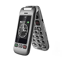 4G SIM-Free Mobile Phone for The Elderly with Big Button, LTE Unlocked Easy to Use Basic Senior Phones with SOS Function,Camera,High Volume,Single SIM Slot,Charging Base and Flashlight.