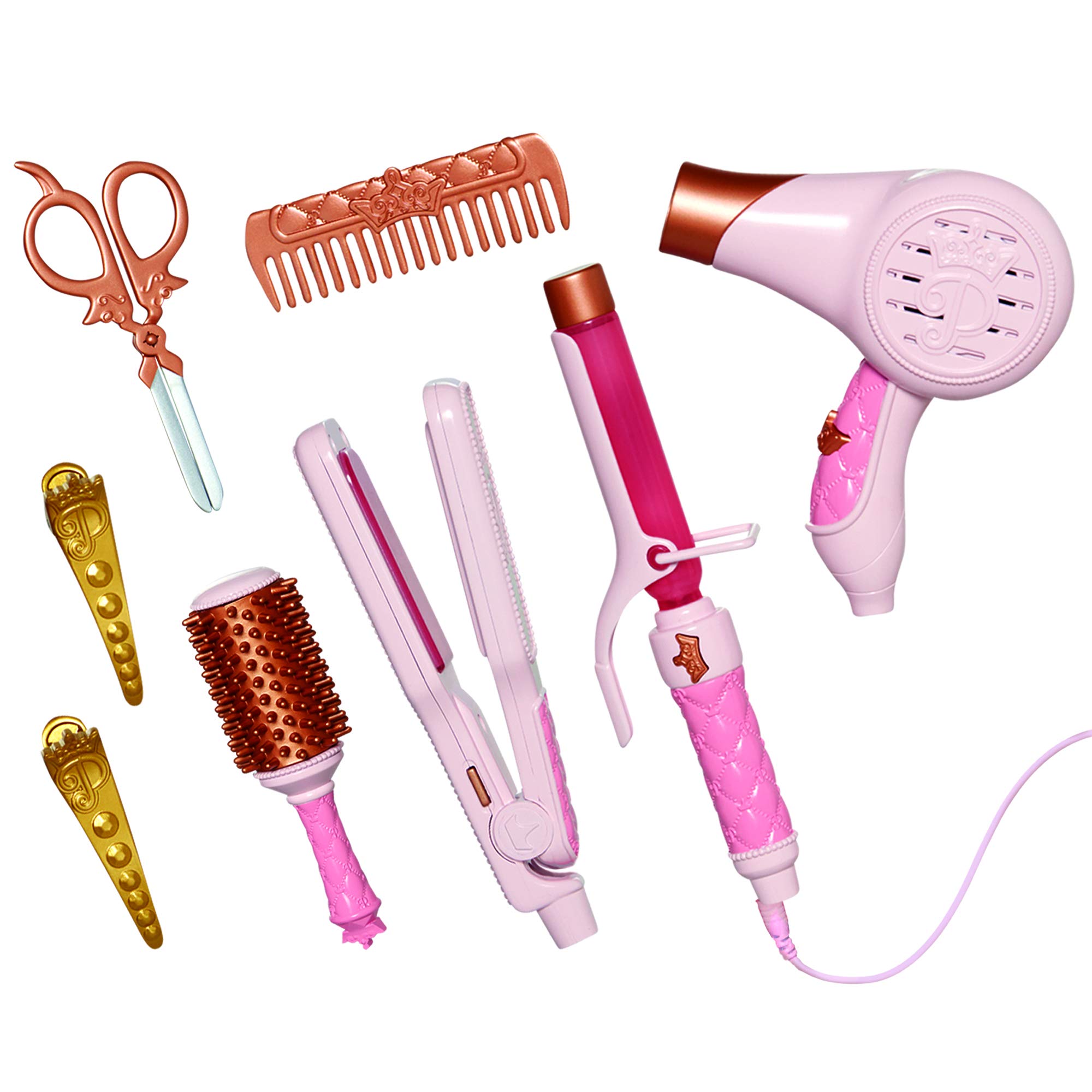 Disney Princess 210401 Disney Princess Vanity Style Collection Light Up and Style Vanity - Lights & Realistic Sound Styling Tools