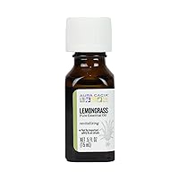 Aura Cacia Essential Oil, Inspiring Lemongrass, 0.5 fluid ounce, Packaging May Vary