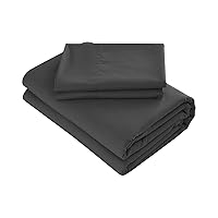 Hotel Luxury Bed Sheet Set 800 Thread Count Full Size Bed Sheets Comfortable & Skin-Friendly, Deep Pocket 21-22 Inch.Black Solid