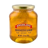 Angelino Pure Raw Wildflower Honey with Comb 15.9oz (450g)