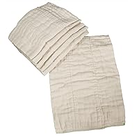 OsoCozy Unbleached Prefold Cloth Diapers 100% Cotton, Durable, Soft, Absorbent, Sustainable & Economical - dims, Fits size range. - (Size)