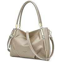 LAORENTOU Genuine Leather Tote Handbag for Women Top-handle Purse and Handbags for Women Satchel Large Shoulder Bag