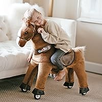 Zebra Pony Horse Cycle Riding Horse Ride on Toy Plush Mechanical ages 3-6 Cowboy 