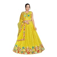 Indian Women Georgette Embroidery Party Designer Lehenga Choli Dupatta Fancy Traditional Ready To Wear Wedding Dress 7161