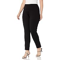 SLIM-SATION Women's Plus Size Pull-on Solid Ponte Ankle Legging