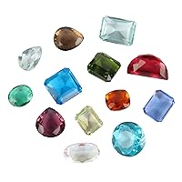 GEMHUB Assorted Mix Color & Shape Gemstones Lot For Kids Arts And Crafts, Craft Supplies, Jewelry, Treasure
