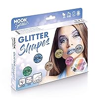 Holographic Glitter Shapes by Moon Glitter – 100% Cosmetic Glitter for Face, Body, Nails, Hair and Lips - 0.10oz - Boxset