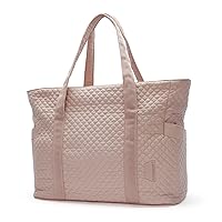 BAGSMART Large Tote Bag For Women, Travel Shoulder Bag Top Handle Handbag with Yoga Mat Buckle for Gym, Work, Travel