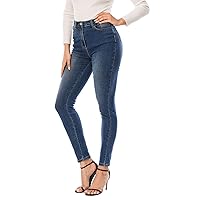 ECUPPER Women's High Waist Stretch Jeans Butt Lifting Skinny Denim Jeggings Tummy Control Colombian Jeans with Pockets