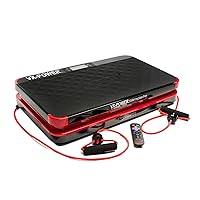 VX-Power Slimplate Digital - Vibration Plate Whole Body Oscillating Vibration Platform Exercise Machine w/ Resistance Bands for Home Cardio, Shaping, Toning & Fitness, Bluetooth Speakers