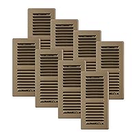 Decor Grates PG410-BWN-8 Pro Grates Steel Floor Register, ‎4x10 Inches, Brown, (Pack of 8)
