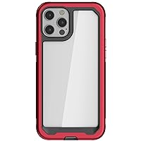 Ghostek Atomic Slim Compatible with iPhone 12 Case and iPhone 12 Pro Case (6.1 Inch) with Super Tough Protective Lightweight Aluminum Bumper iPhone12 5G and iPhone 12Pro 5G (2020) (Red)