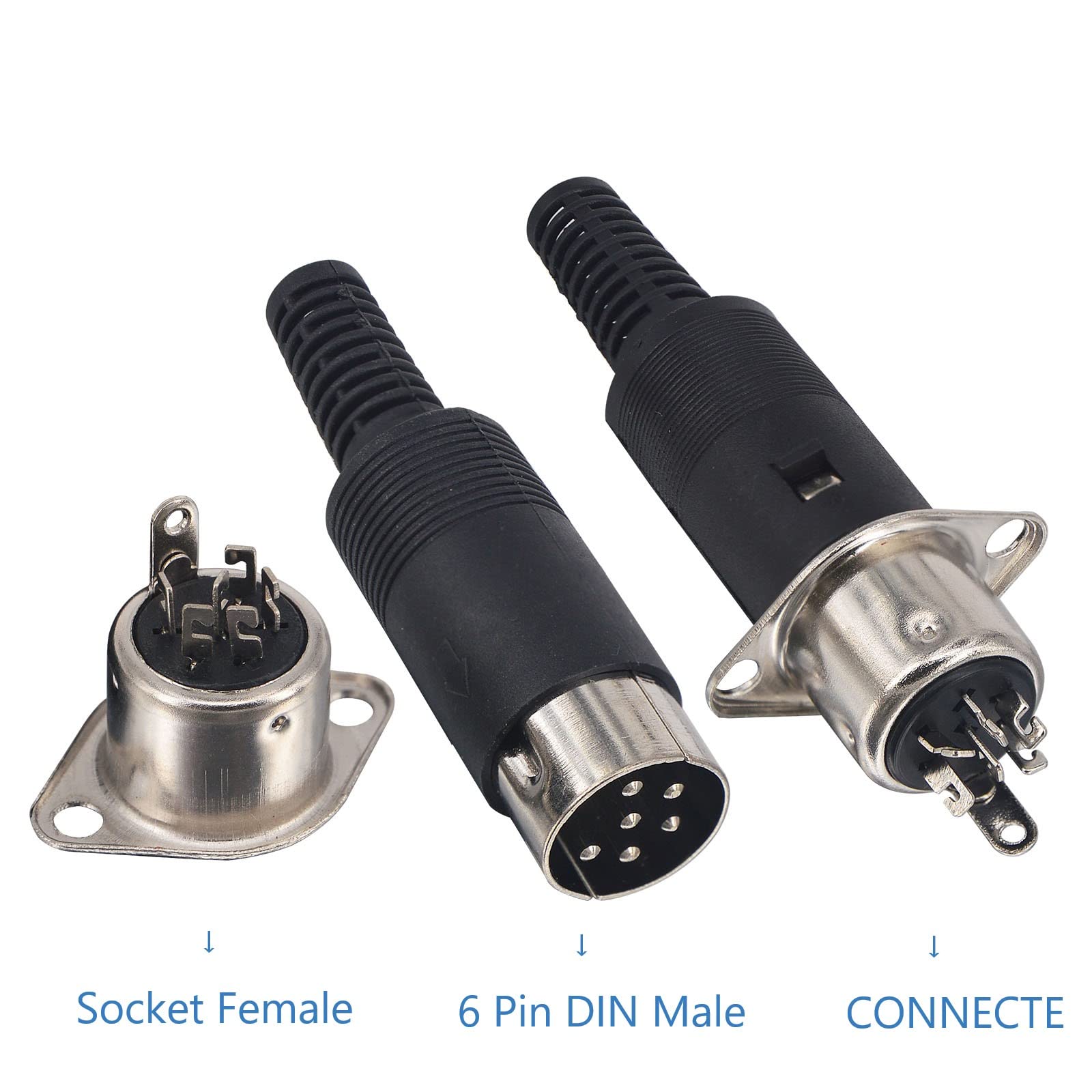Mua Din 6 Pin Male Plug Solder Connector Female Adapter Recessed