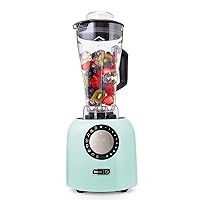 Dash Chef Series Deluxe Digital 64 oz Countertop Blender, with Stainless Steel Blades, Tritan Blending Jug, Tablet Stand & USB Charging Port, for Smoothies, Nut Butters, Purees, Soup and More - Aqua