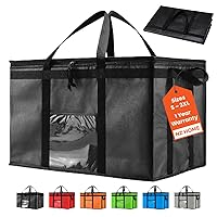 NZ home Insulated Cooler Bag and Food Warmer for Food Delivery & Grocery Shopping with Zippered Top