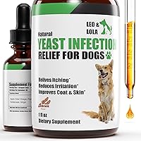 Natural Yeast Infection Treatment for Dogs : Supports Itching Relief, Allergy Relief, Irritation Relief & More : Itch Relief for Dogs : Dog Ear Infection Treatment : Dog Itch Relief : 1 oz