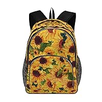 ALAZA Vintage Sunflower with Butterfly Travel Laptop Backpack College School Computer Bag for Boys Girls