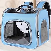 Cat Backpack, Pet Backpack, Bubble Backpack, Ventilated Space Capsule Pet Backpack, Dog Ice Backpack for Small Dogs (Color : Blue, Size : 41 * 30 * 35)