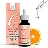 Vitamin C Serum for Face, Vitamin C Face Serum with Hyaluronic Acid, Vitamin E, Niacinamide, Aloe, and Jojoba Oil, Brightening Serum for Dark Spots, Anti Wrinkle Facial Serum, 1 fl oz