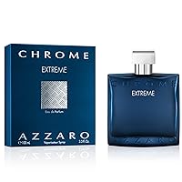 Azzaro Chrome Extreme Eau de Parfum — Mens Cologne — Woody, Citrus & Amber Fragrance, 3.4 Fl Oz