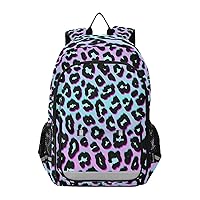 ALAZA Rainbow Leopard Print Cheetah Animal Laptop Backpack Purse for Women Men Travel Bag Casual Daypack with Compartment & Multiple Pockets