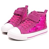 Toandon Kids Adorable Fashion High Top Casual Canvas Sneakers
