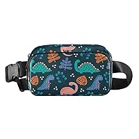 Cute Colorful Dinosaurs Fanny Packs for Women Men Everywhere Belt Bag Fanny Pack Crossbody Bags for Women Fashion Waist Packs with Adjustable Strap Sling Bag for Sports Travel Outdoors Shopping