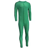 Mens Waffle Holiday Red & Green Union Suit Underwear (S-5XL)