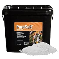 CrystalClear ParaSalt Outdoor Pond & Water Garden Rock Salt Crystals, Anti Fish Parasite, Beneficial Stress Reducing & Slime Coat Treatment, Natural Aquatic Additive, Koi, Plants & Pet Safe, 20 lbs